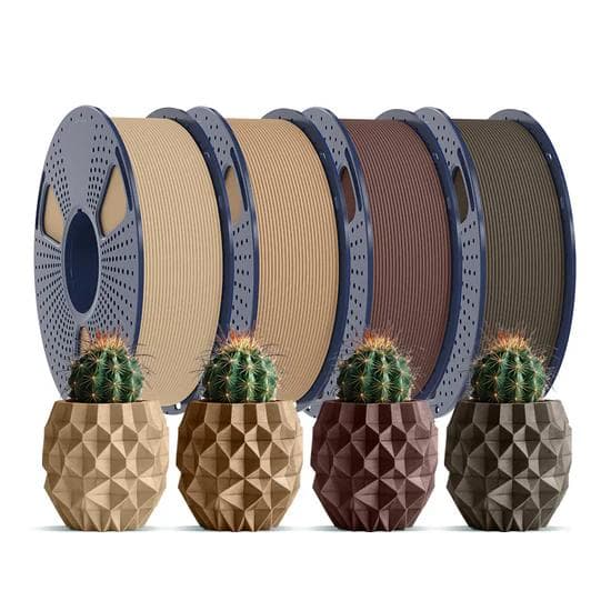 Wood PLA 3D printing material sample